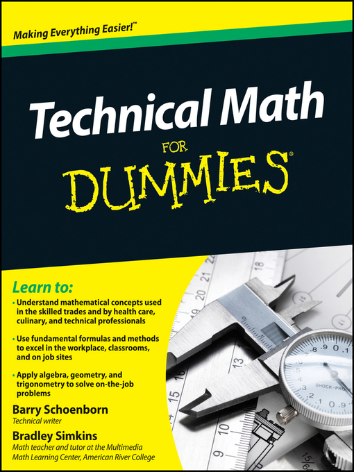 Title details for Technical Math For Dummies by Barry Schoenborn - Available